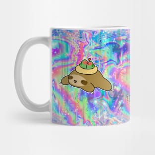 Sloth and Lovebird Nest Rainbow Holographic Mug